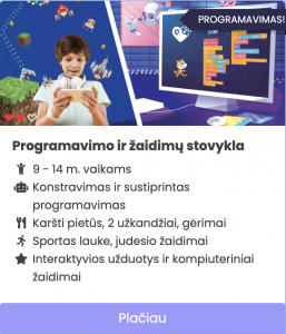 programavimo stovykla